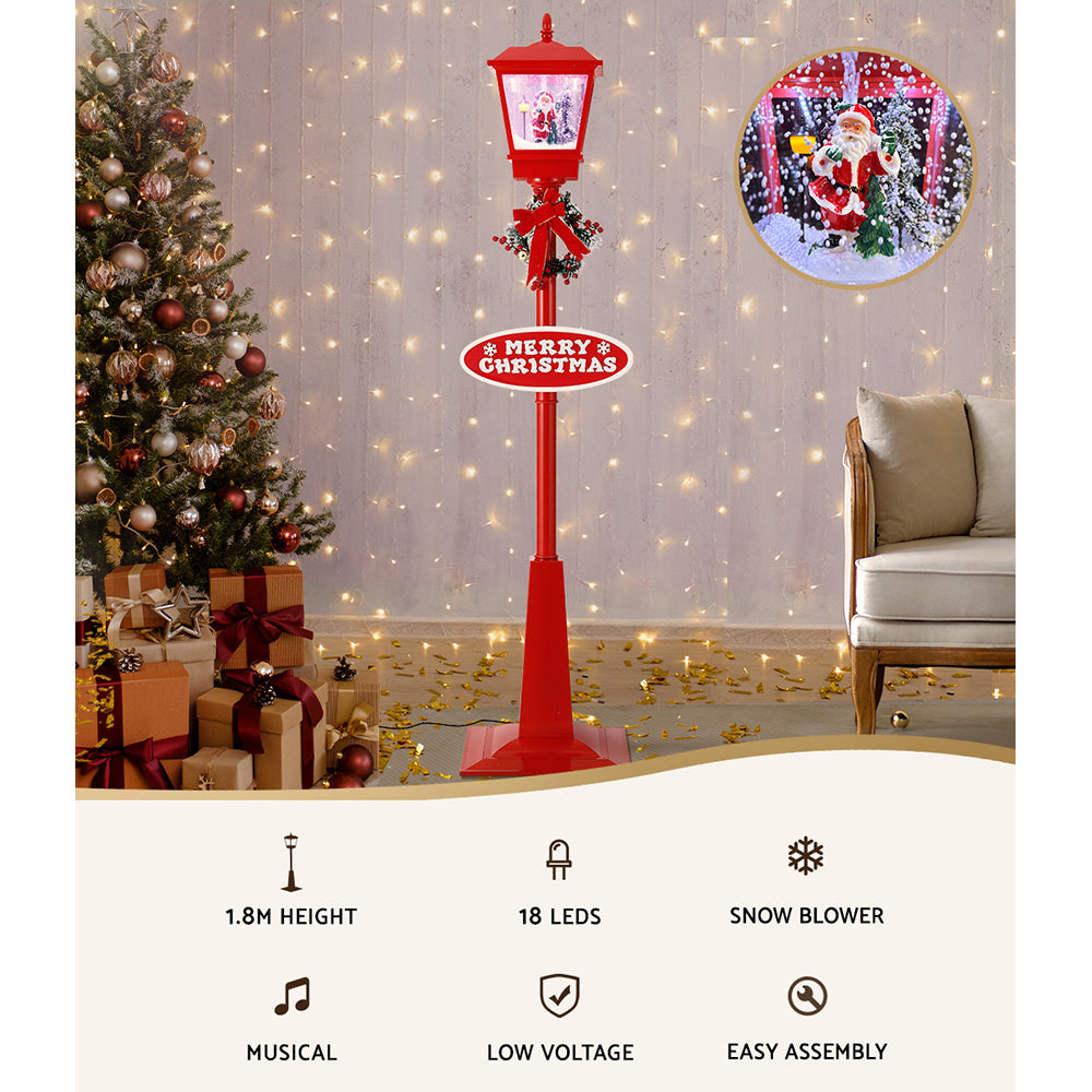 1.8M Christmas Lights Post Lamp LED Outdoor Decorations Jingle Jollys - SuperSaverAU - view 3