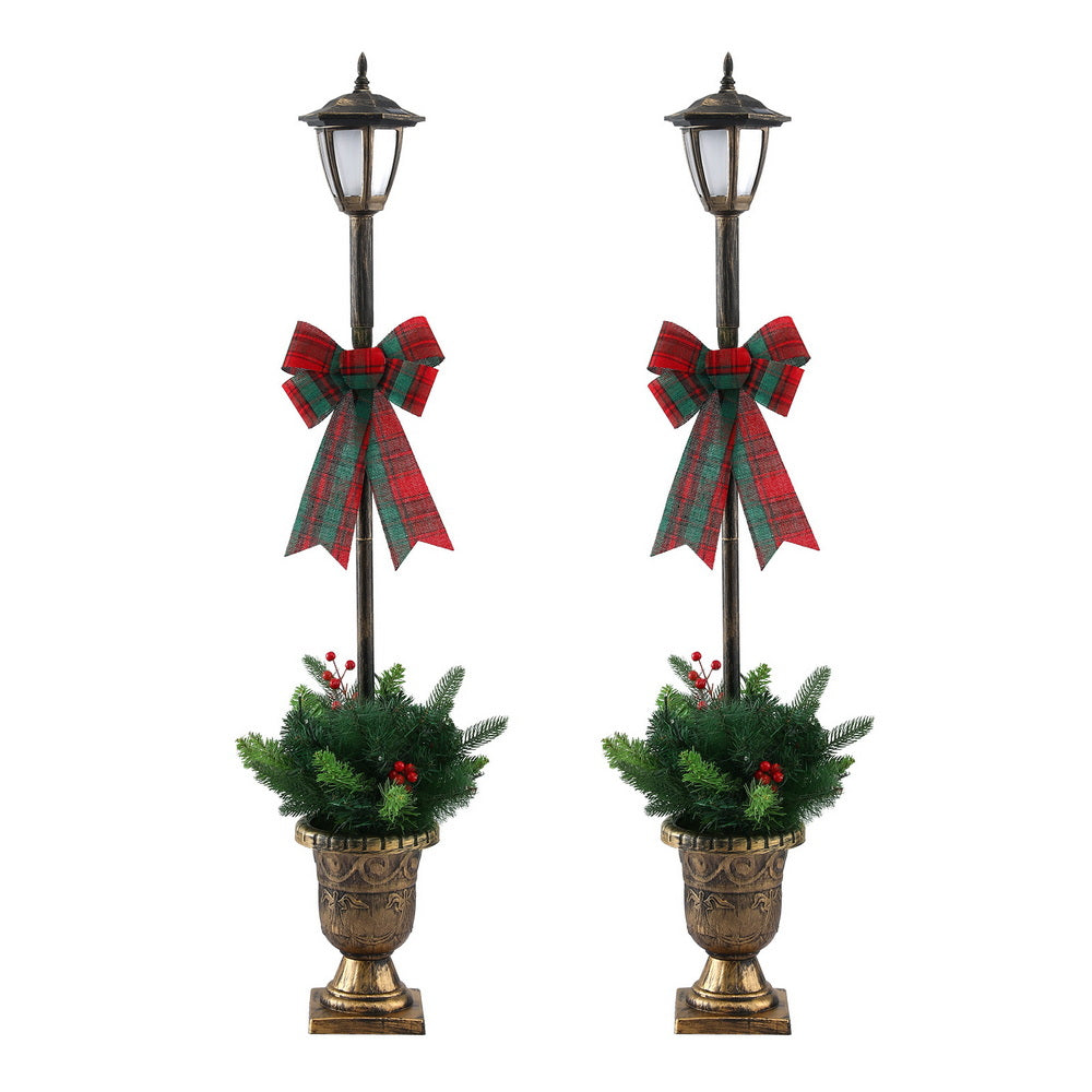 Jingle Jollys Christmas Lights 125cm Lamp Post 50 LED Fairy Light Decorations - SuperSaverAU - view 1