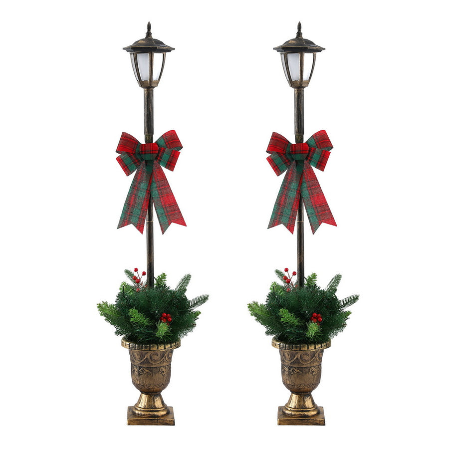 Jingle Jollys Christmas Lights 125cm Lamp Post 50 LED Fairy Light Decorations - SuperSaverAU - view 1