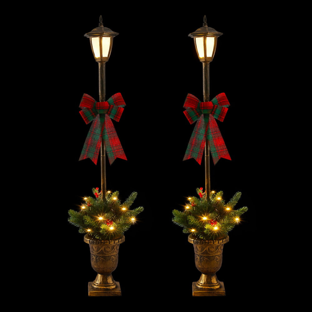 Jingle Jollys Christmas Lights 125cm Lamp Post 50 LED Fairy Light Decorations - SuperSaverAU - view 3