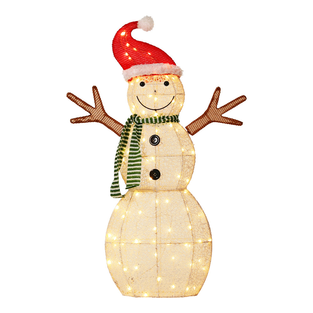 0.97M Christmas Lights Snowman 80 LED Decorations Jingle Jollys - SuperSaverAU - view 2