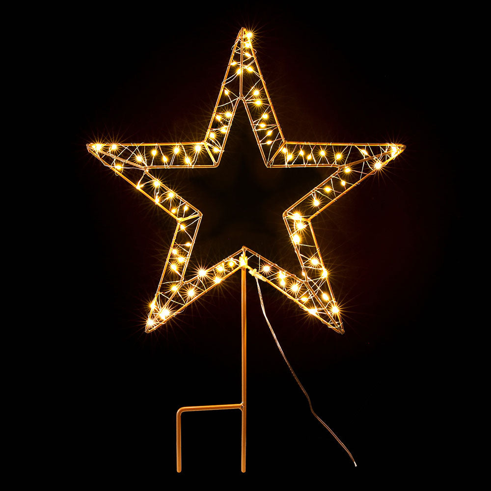 100 LED Christmas Lights Fairy Light Ground Star Garden Decoration Jingle Jollys - SuperSaverAU - view 1