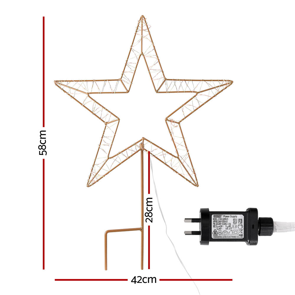 100 LED Christmas Lights Fairy Light Ground Star Garden Decoration Jingle Jollys - SuperSaverAU - view 2