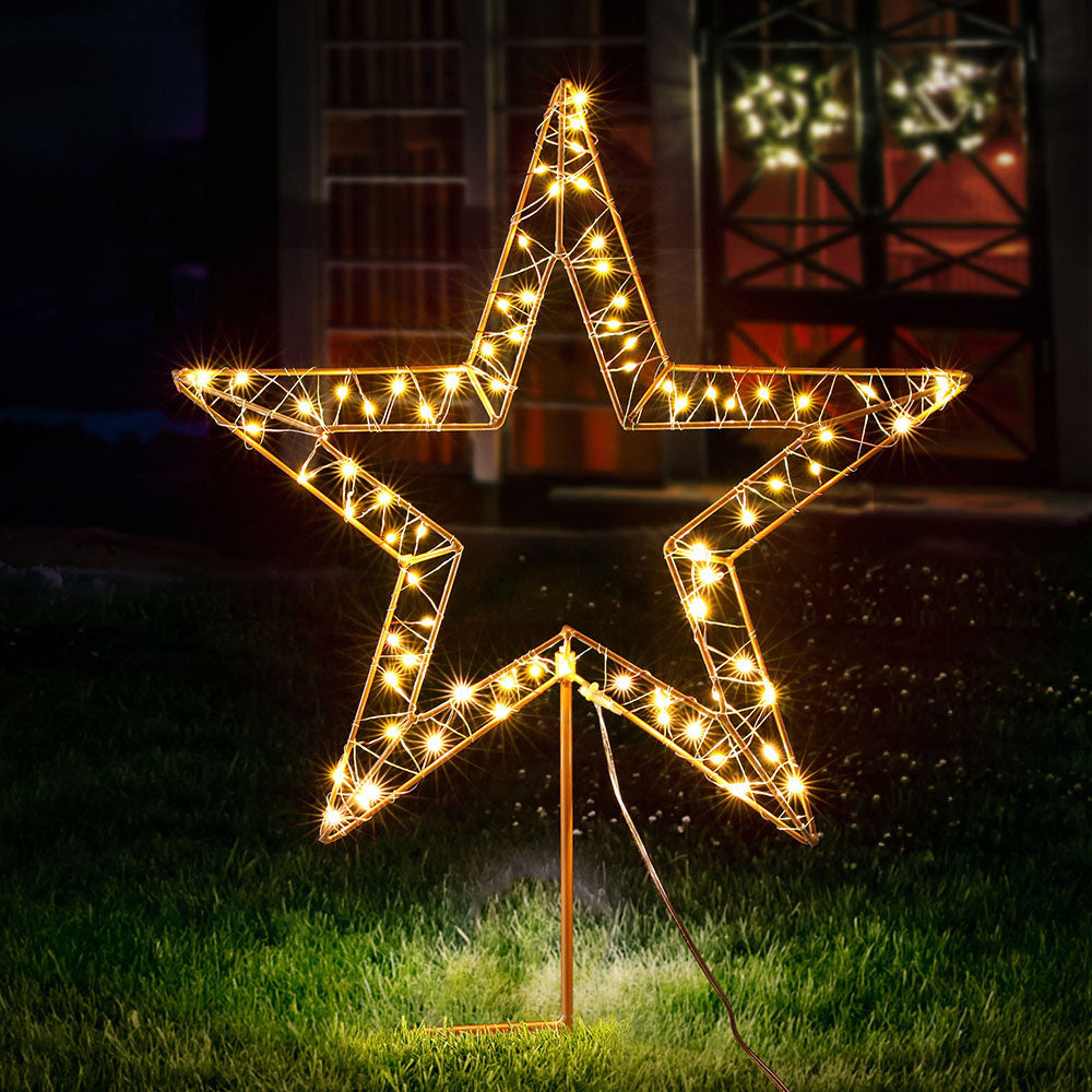 100 LED Christmas Lights Fairy Light Ground Star Garden Decoration Jingle Jollys - SuperSaverAU - view 6