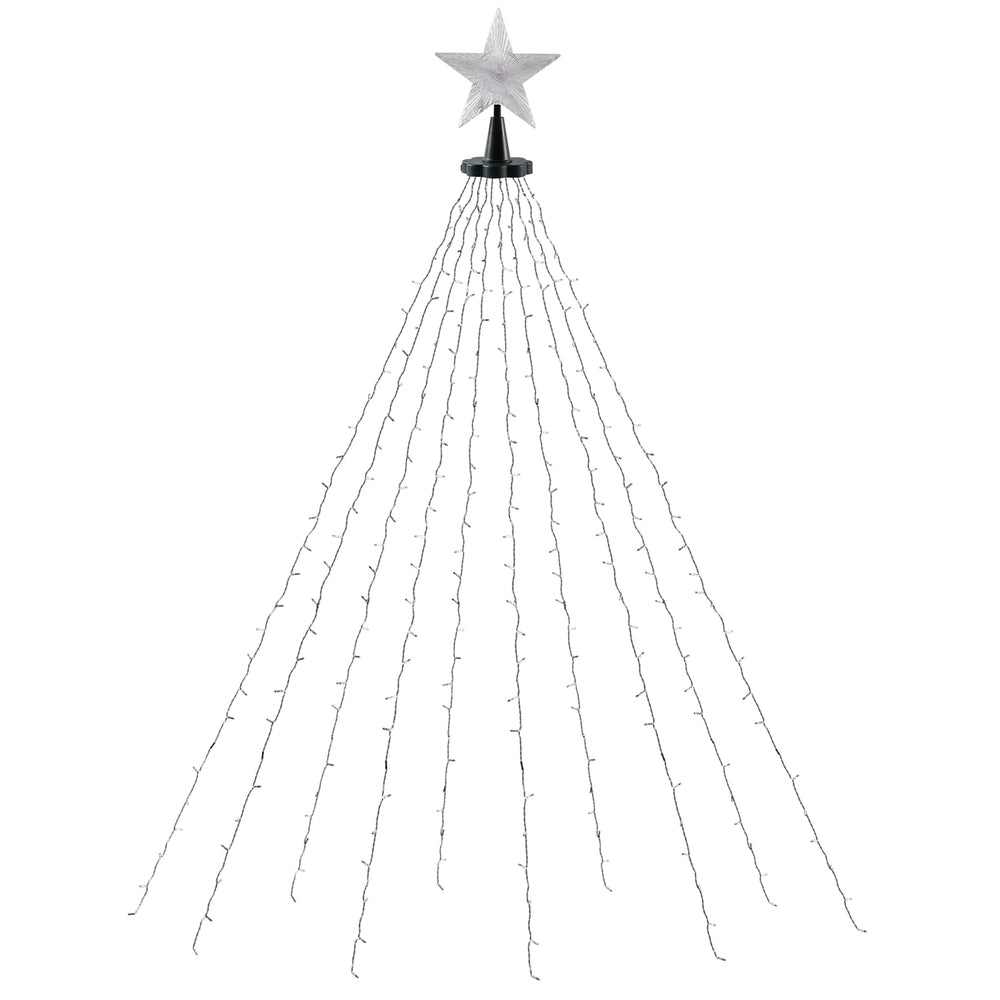 Jingle Jollys 2.5M Christmas Lights Waterfall String Light 300 LED Star Topper - SuperSaverAU - view 1