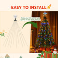 Jingle Jollys 2.5M Christmas Lights Waterfall String Light 300 LED Star Topper - SuperSaverAU - view 5