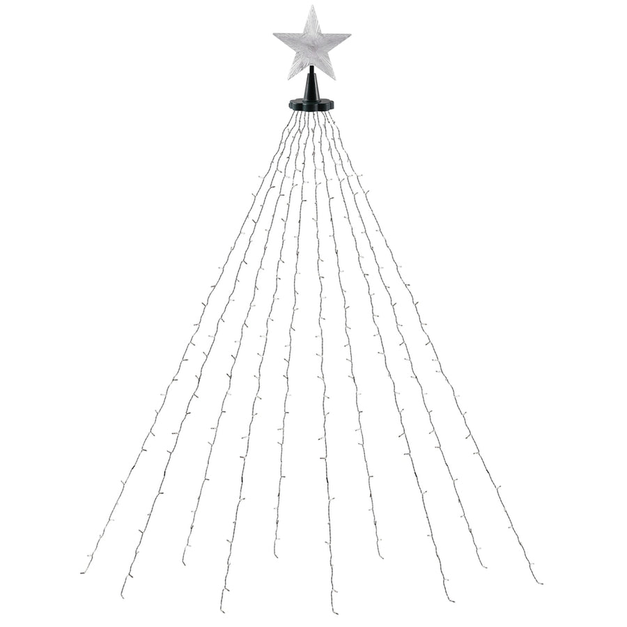 Jingle Jollys 2.5M Christmas Lights Waterfall String Light 300 LED Star Topper - SuperSaverAU - view 1