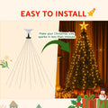 Jingle Jollys 2.5M Christmas Lights Waterfall String Light 300 LED Star Topper - SuperSaverAU - view 6