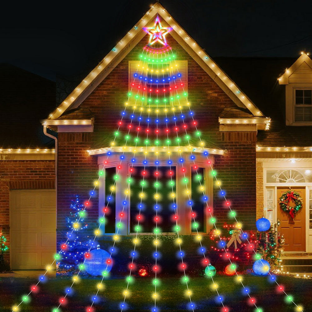 Jingle Jollys 3.8M Christmas Lights Waterfall String Light 340 LED - SuperSaverAU - view 6