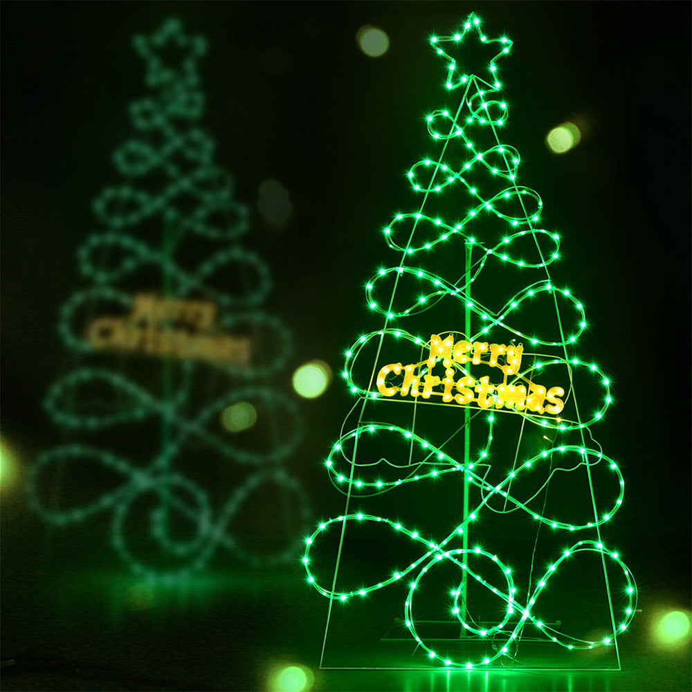 1.7M Christmas Tree 230 LED RGB Motif Lights Jingle Jollys - SuperSaverAU - view 5