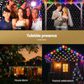 Jingle Jollys Christmas Lights 5Mx3M Net String Light 600 LED Colourful Beads - SuperSaverAU - view 6