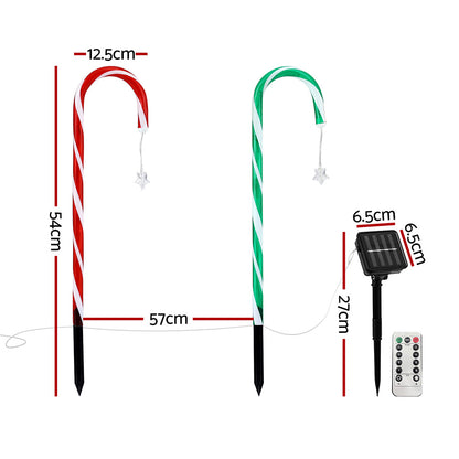 Jingle Jollys 8 PCS Christmas Lights Path Ground Light Garden Decorations 72 LED