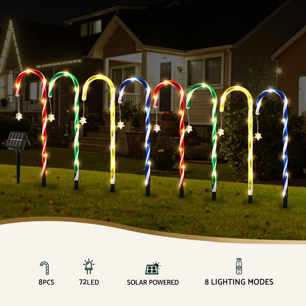 Jingle Jollys 8 PCS Christmas Lights Path Ground Light Garden Decorations 72 LED - SuperSaverAU - view 3