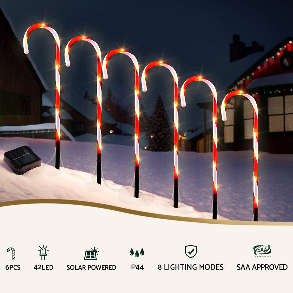 42 LED 6 PCS Christmas Lights Path Ground Light Garden Decorations Jingle Jollys - SuperSaverAU - view 4