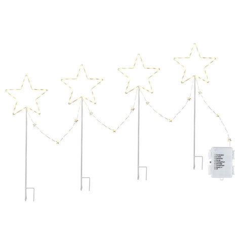 Jingle Jollys 4 PCS Christmas Lights Path Ground Light Garden Decorations 144 LED - SuperSaverAU - view 1