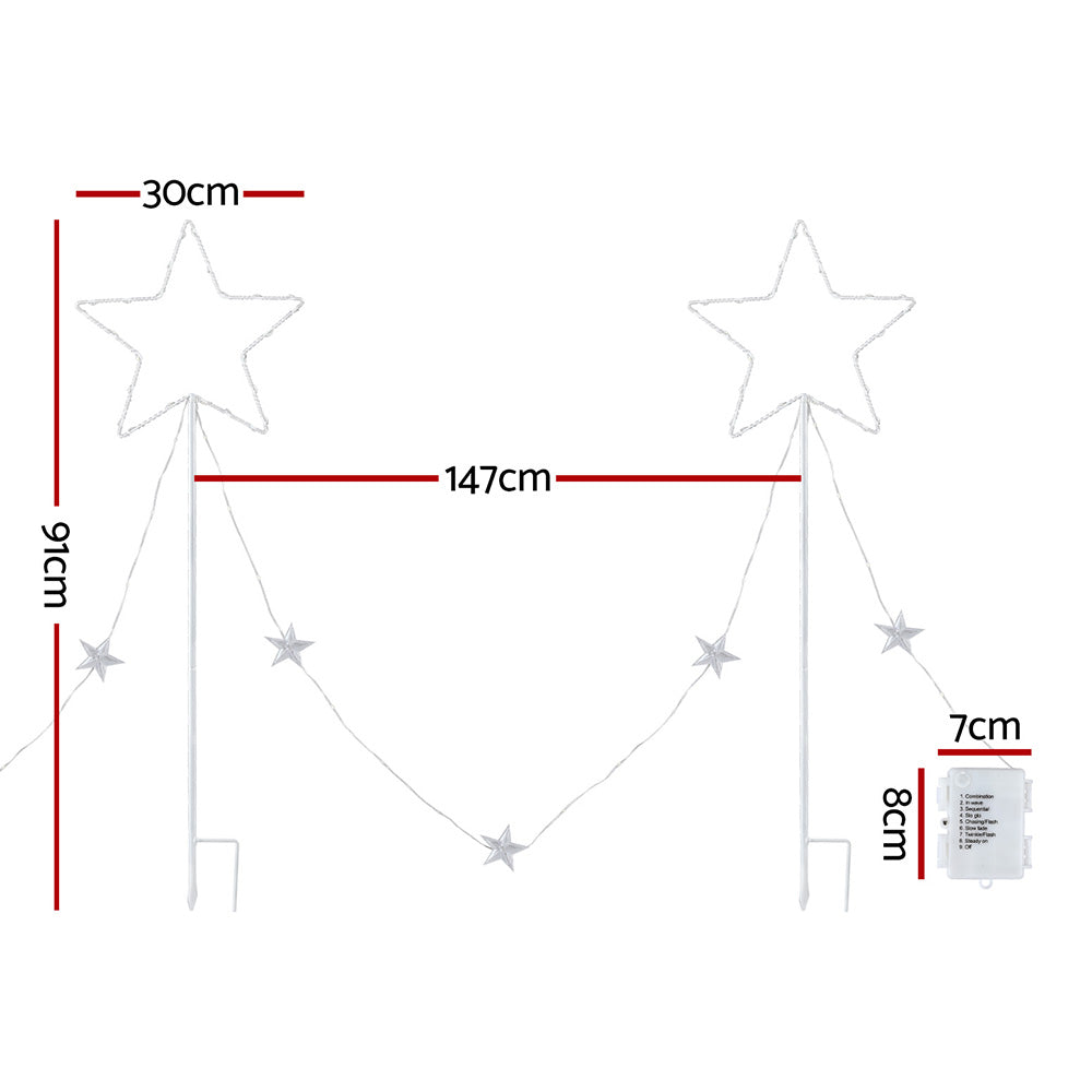 Jingle Jollys 4 PCS Christmas Lights Path Ground Light Garden Decorations 144 LED - SuperSaverAU - view 2