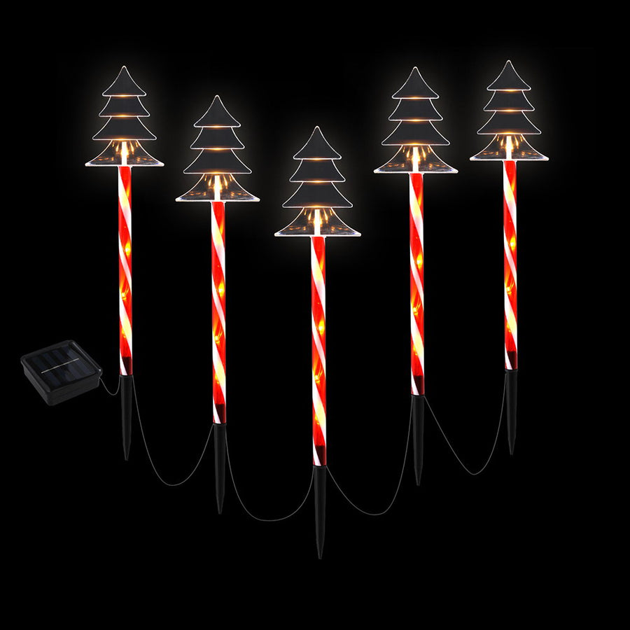 25 LED 5 PCS Christmas Lights Path Ground Light Garden Decorations Jingle Jollys - SuperSaverAU - view 1