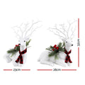 Jingle Jollys Christmas Reindeer 32cm Glitter Deer Ornaments Party Decorations - SuperSaverAU - view 2