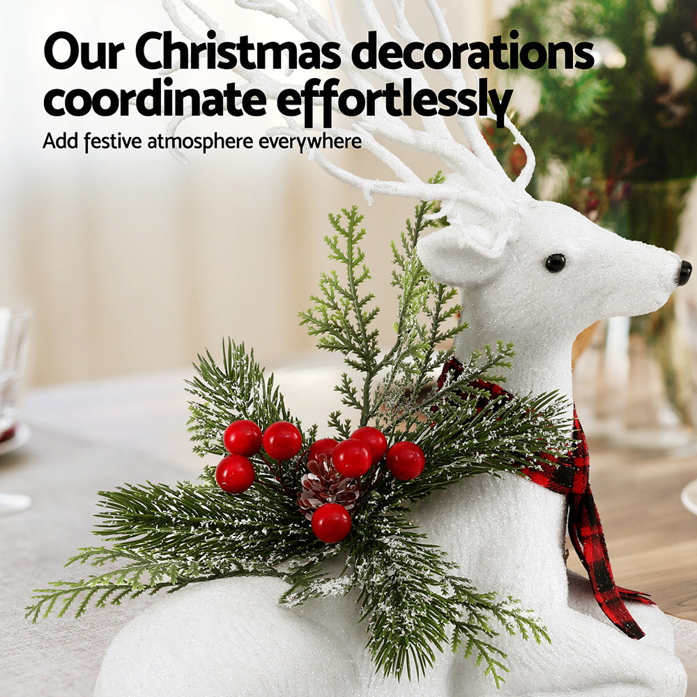 Jingle Jollys Christmas Reindeer 32cm Glitter Deer Ornaments Party Decorations - SuperSaverAU - view 6