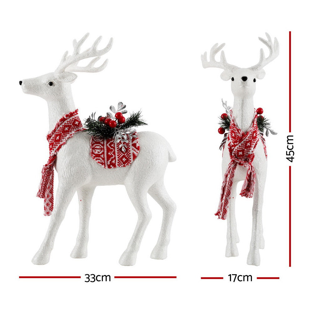 Jingle Jollys Christmas Reindeer 45cm Glitter Deer Ornaments Party Decorations - SuperSaverAU - view 2