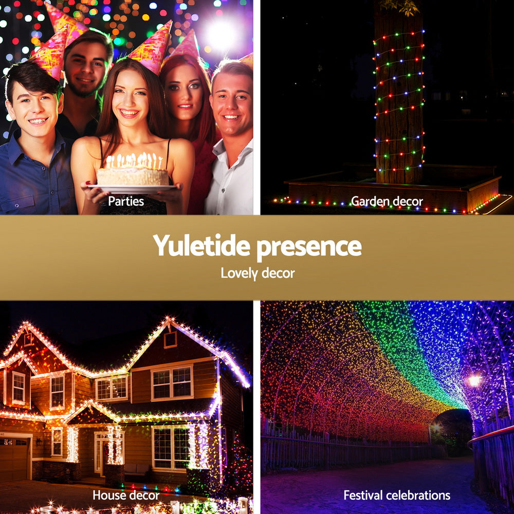 Jingle Jollys 30M Christmas Lights String Rope Light Decoration 300 LED Colorful - SuperSaverAU - view 5