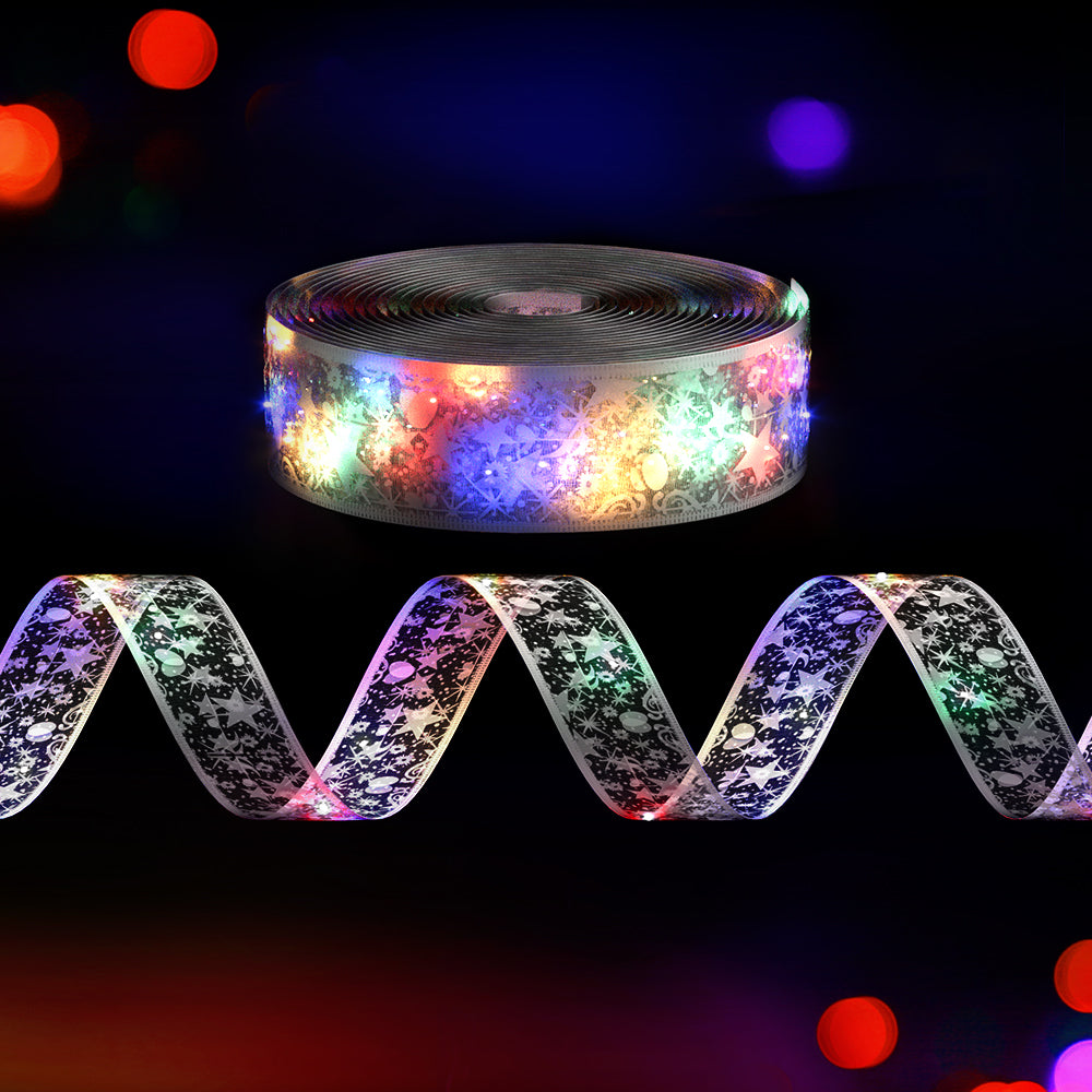 20M Christmas Lights Ribbon Fairy Light 200 LED Colored Jingle Jollys - SuperSaverAU - view 5