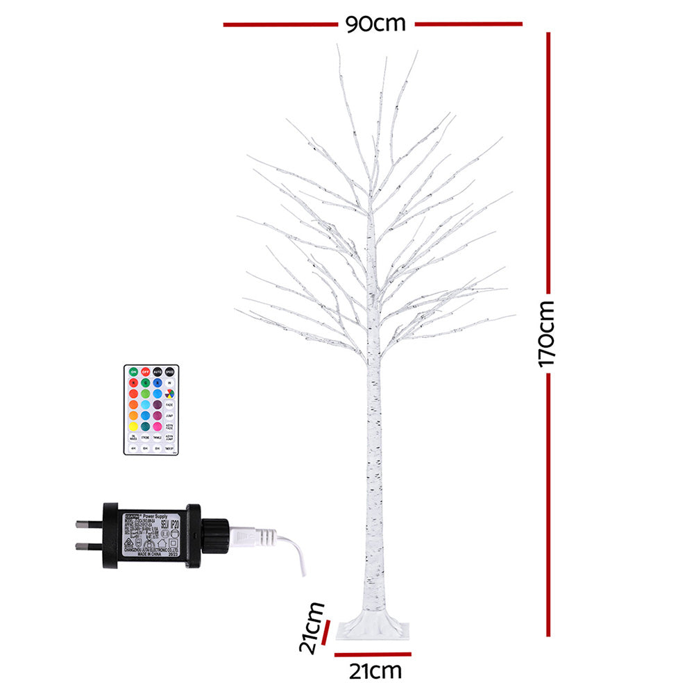 1.7M Christmas Tree 120 RGB LED Lights Jingle Jollys - SuperSaverAU - view 2