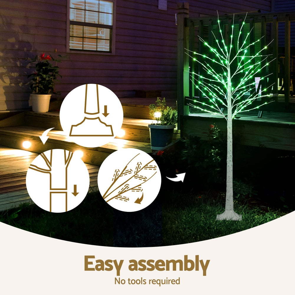 1.7M Christmas Tree 120 RGB LED Lights Jingle Jollys - SuperSaverAU - view 5