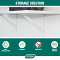Carinya 300 x 300mm White Powder Coated Steel Heavy Duty Straight Stayed Bracket, 125kg