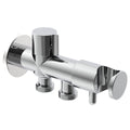 Evekare Chrome Dual Hand Spray Holder & Shut Off Valve - 138mm x 76mm x 43mm - Aged Care Solution - SuperSaverAU - view 1