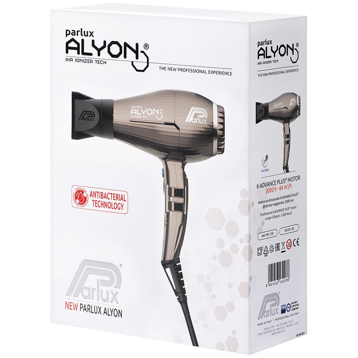 Parlux Alyon Air Ionizer Hair Dryer 2250W - Bronze - Hair Free System Filter - 150125