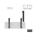 Mode 4 Over Door Hanger - 4 Black Hooks - 450mm x 70mm x 45mm - White - SuperSaverAU - view 4
