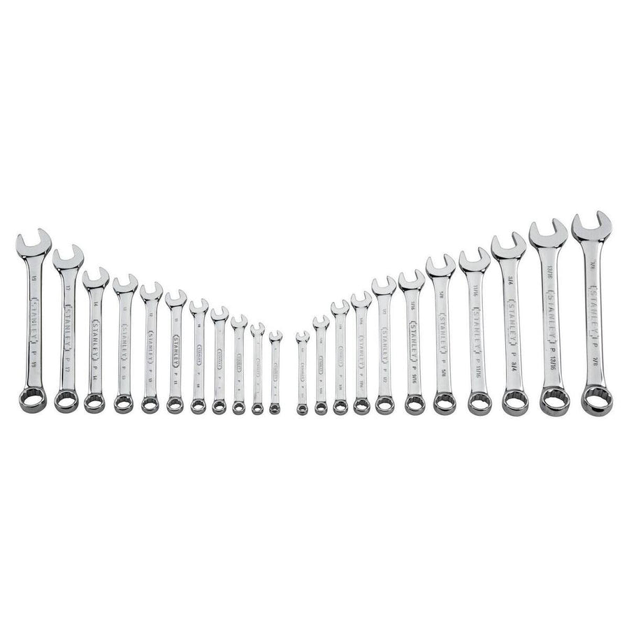 Stanley 22 Piece Spanner Set - Full Polish Chrome - Metric AF - Durable - SuperSaverAU - view 1