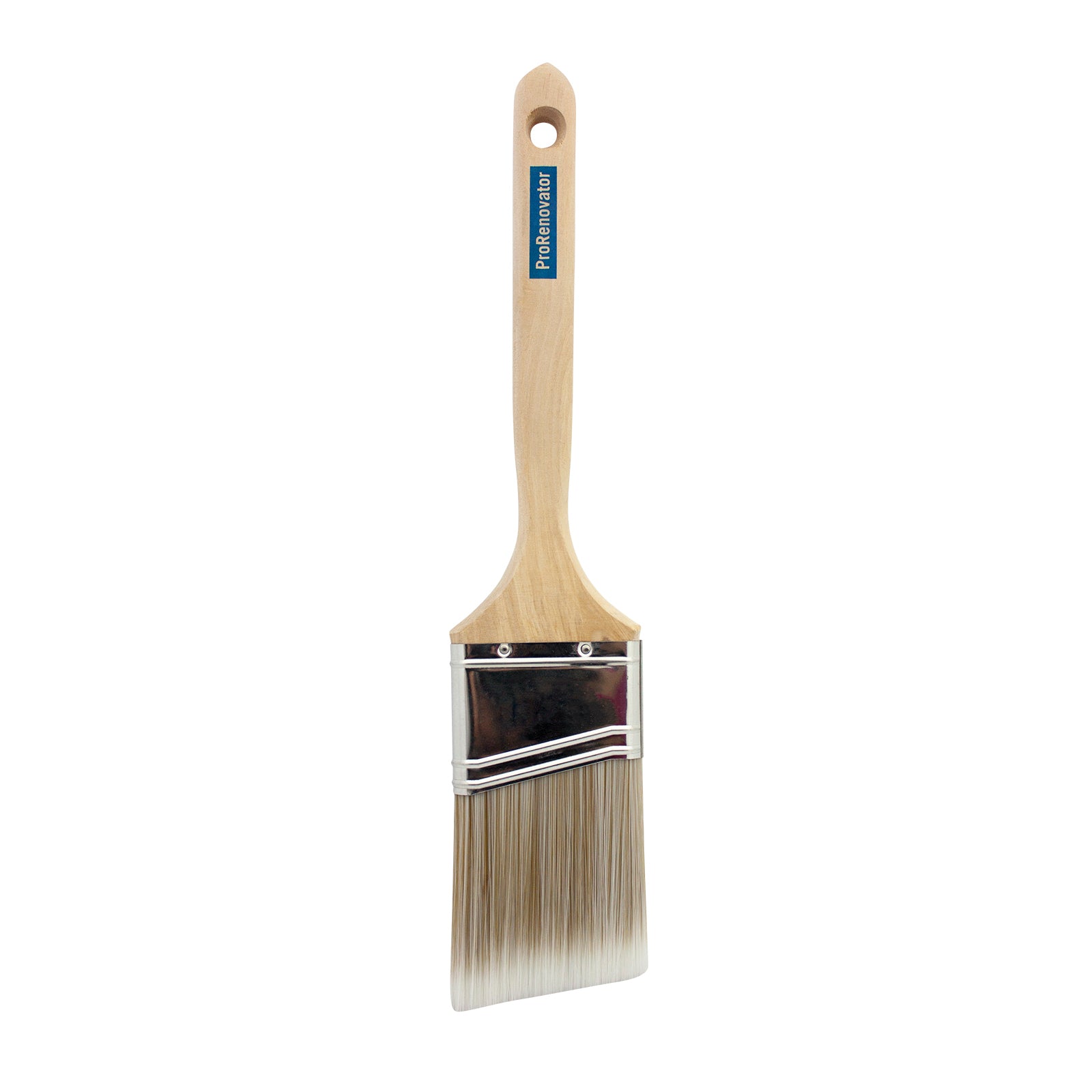 Pro Renovator Angled Trim Paint Brush 63mm Synthetic Filament Raw Timber Handle