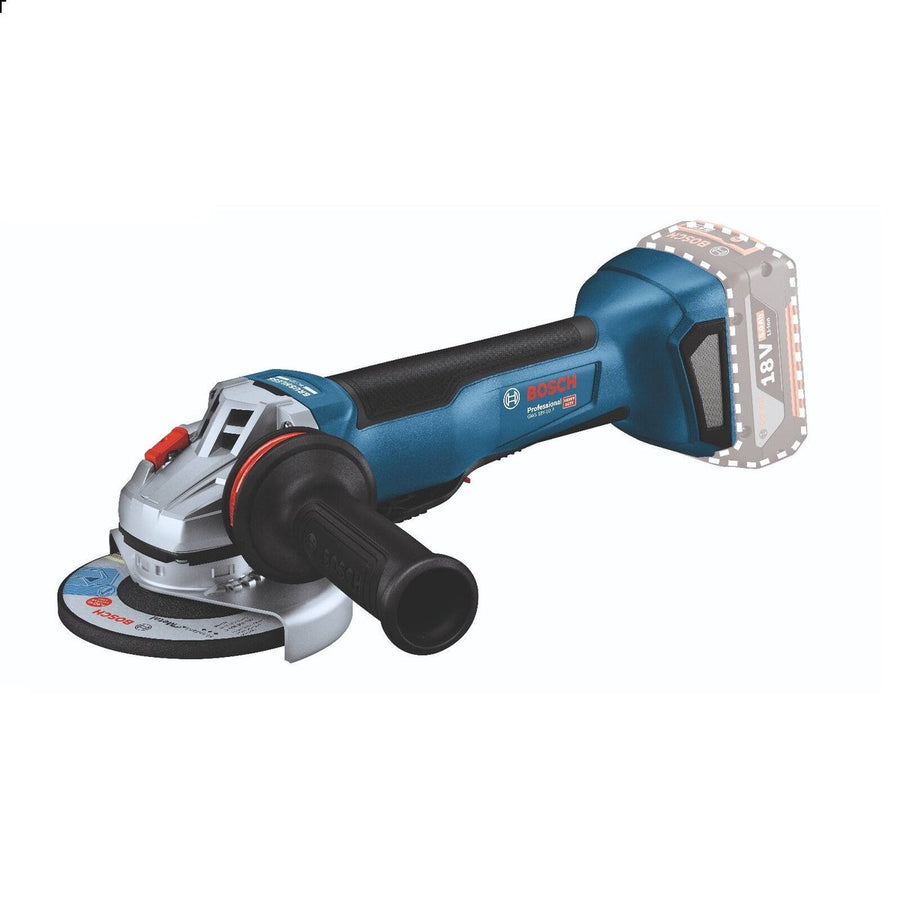 Bosch 18V Professional Angle Grinder Skin Only - 134mm x 162mm x 387mm - Brushless Motor - KickBack Control - SuperSaverAU - view 1