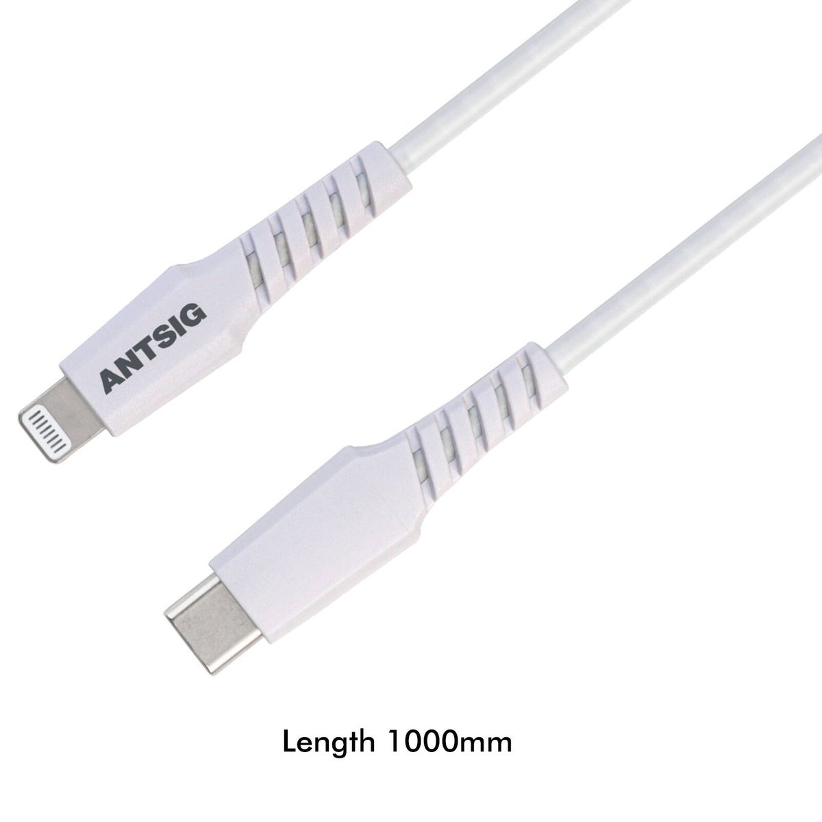 Antsig 1m USB C to Lightning Cable - White - 18W Fast Charging - Durable - SuperSaverAU - view 5