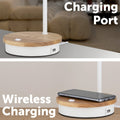 Mercator Billingham Desk Lamp - 1 Pack - Wireless Charging & USB Port - Natural Wood & White - Adjustable Gooseneck - 150mm x 430mm - SuperSaverAU - view 3