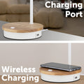Mercator Billingham Desk Lamp with Wireless & USB Charging 25W E14 LMTL342WHT