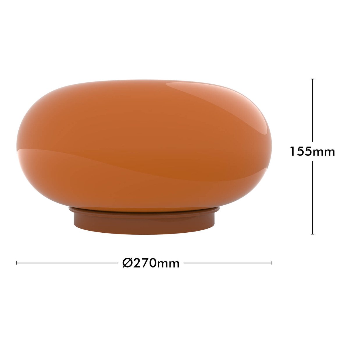 Verve Design Elton Table Wall Light - Donut Shape - Orange Glass - 270mm - SuperSaverAU - view 5
