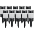 Click Village Solar LED Pathway Bollard - Pack of 10 - Black Stainless Steel - Outdoor Use - SuperSaverAU - view 1