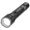 Ironhorse 1100lm Premium Hybrid Dual Power Torch Flashlight - 2000mAh Rechargeable - Black and Gun Metal - Waterproof - Adjustable Focus - SuperSaverAU - view 2