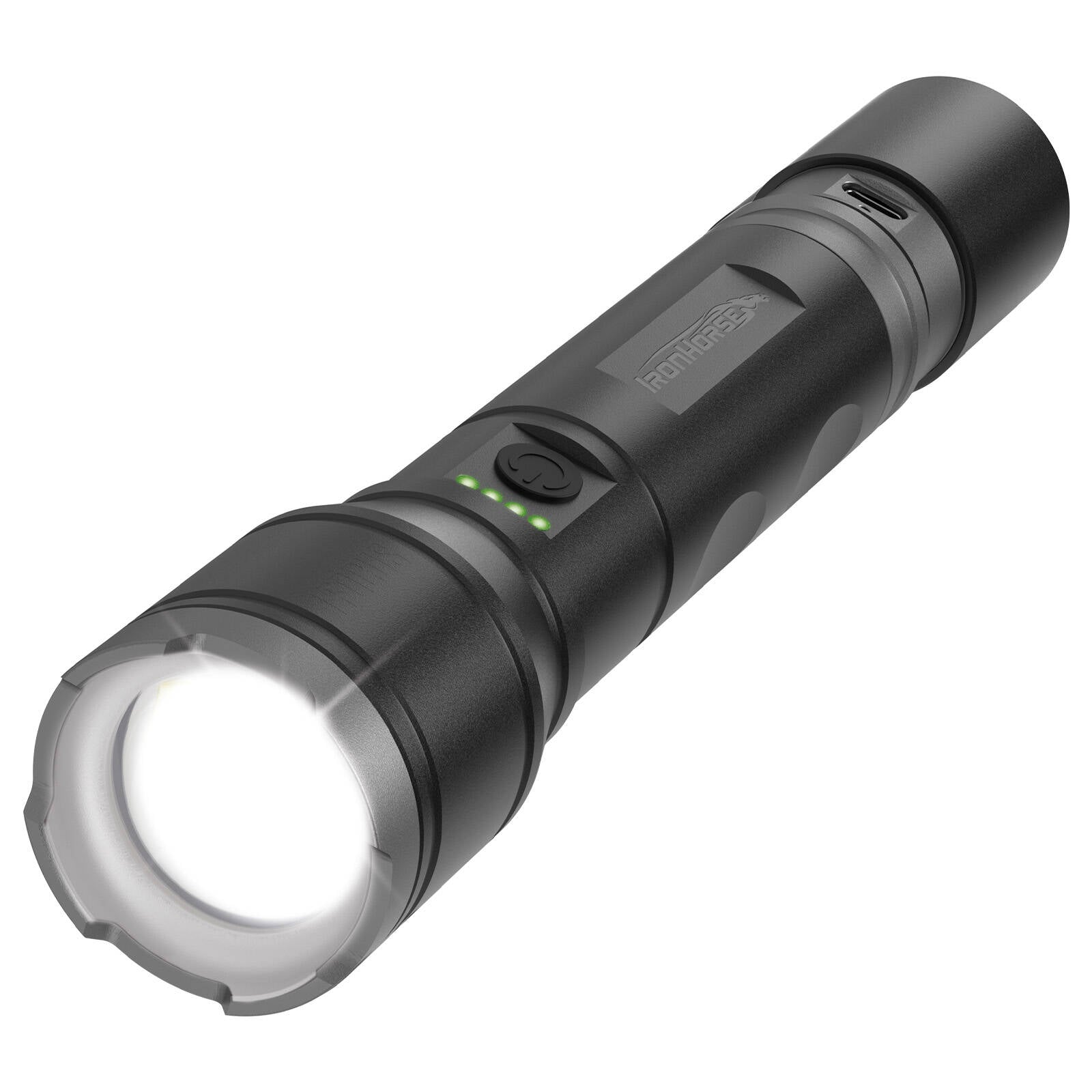 IronHorse 1100lm Hybrid Dual Power Aluminium Torch Flashlight Rechargeable AT02490