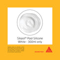 Sika Sikasil Pool Premium Swimming Pool Silicone Sealant 300ml White UV Resistant