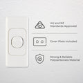 Deta Double Pole Switch - 34mm x 75mm - White - Polycarbonate - 10A - SuperSaverAU - view 2