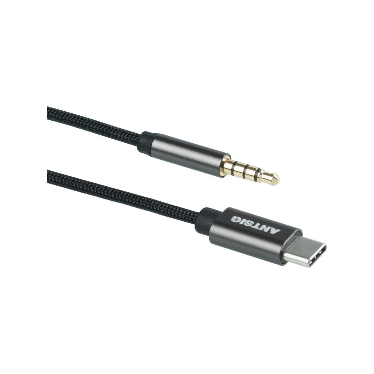 Antsig 1m USB-C to 3.5mm Aux Male Cable - Durable Audio Connection - SuperSaverAU - view 1