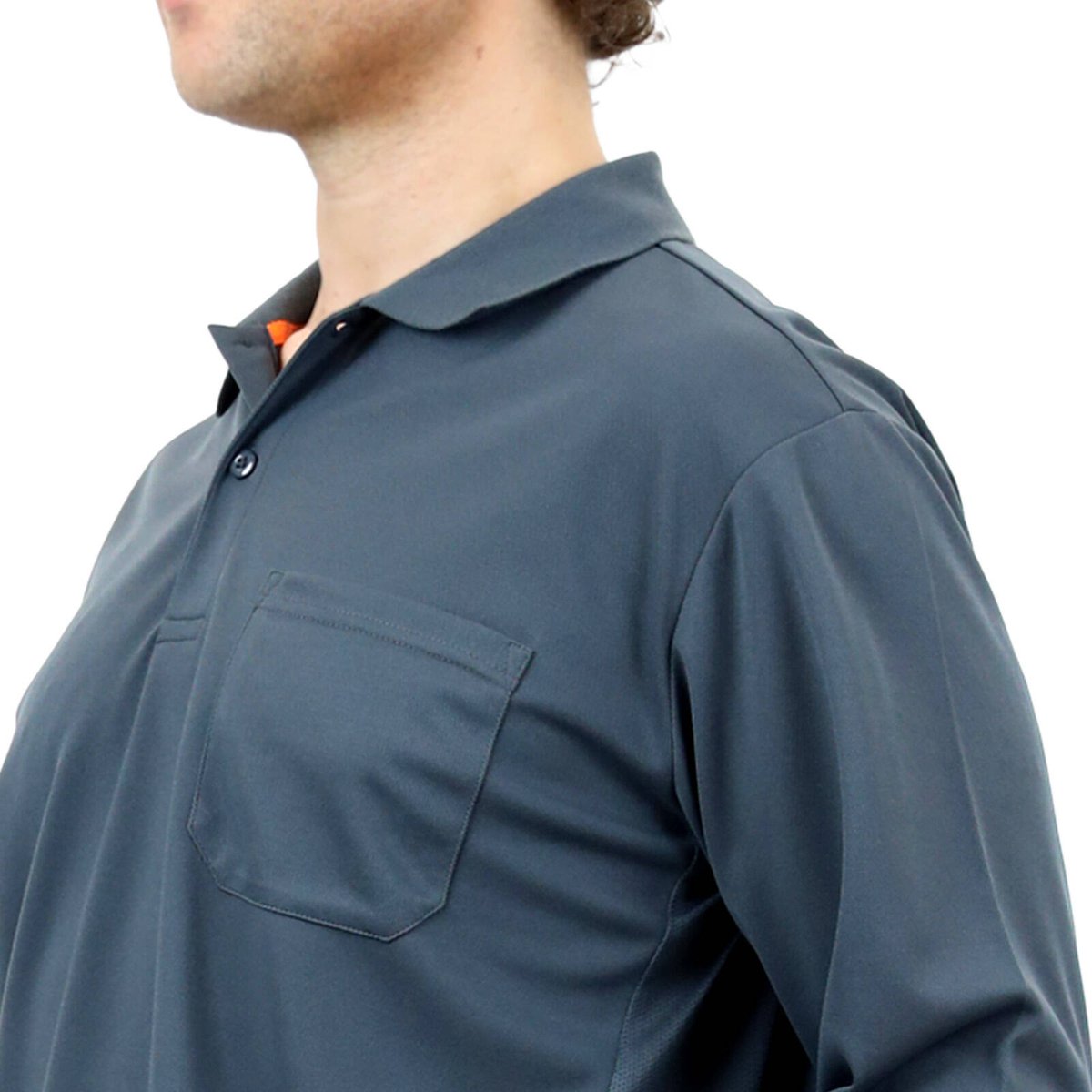Citeco Grey Dry Fit Long Sleeve Polo Small - Lightweight - Breathable - Comfortable - SuperSaverAU - view 3