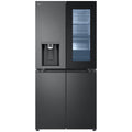 LG 508L InstaView Door-in-Door French Door Fridge - Ice and Water, Matte Black - GF-V500MBLC