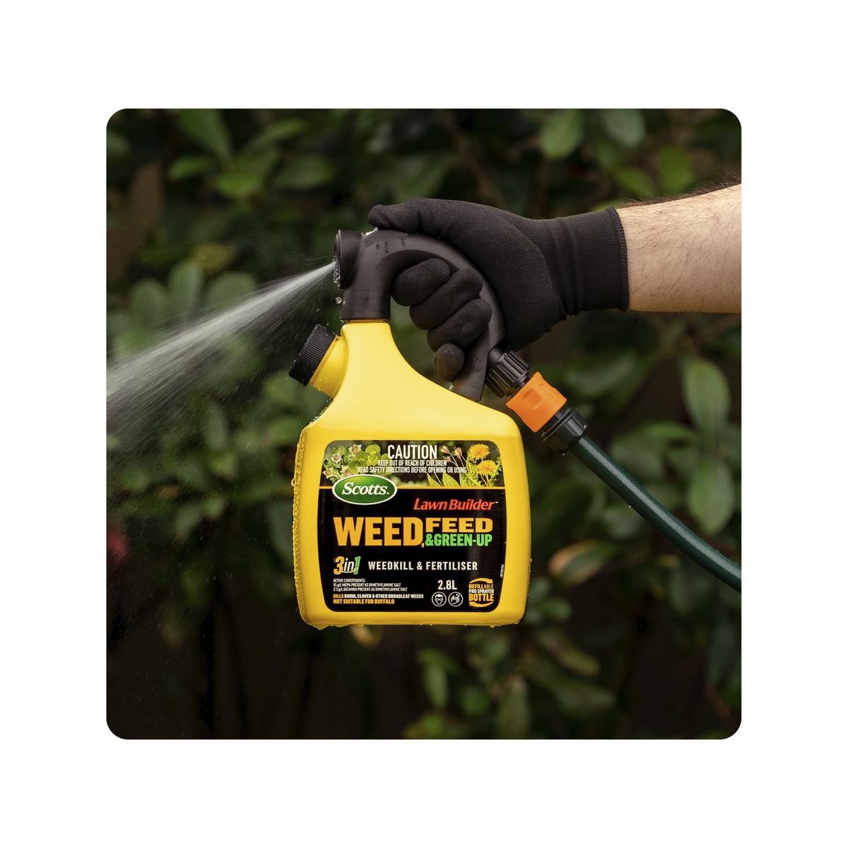 Scotts Lawn Builder Weed Feed Green Up Refillable Bottle 2.8kg - Kills Weeds - Feeds Lawn - SuperSaverAU - view 4
