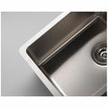 Titan single bowl kitchen sink - compact brushed stainless steel, AISI316 grade - TSSS40