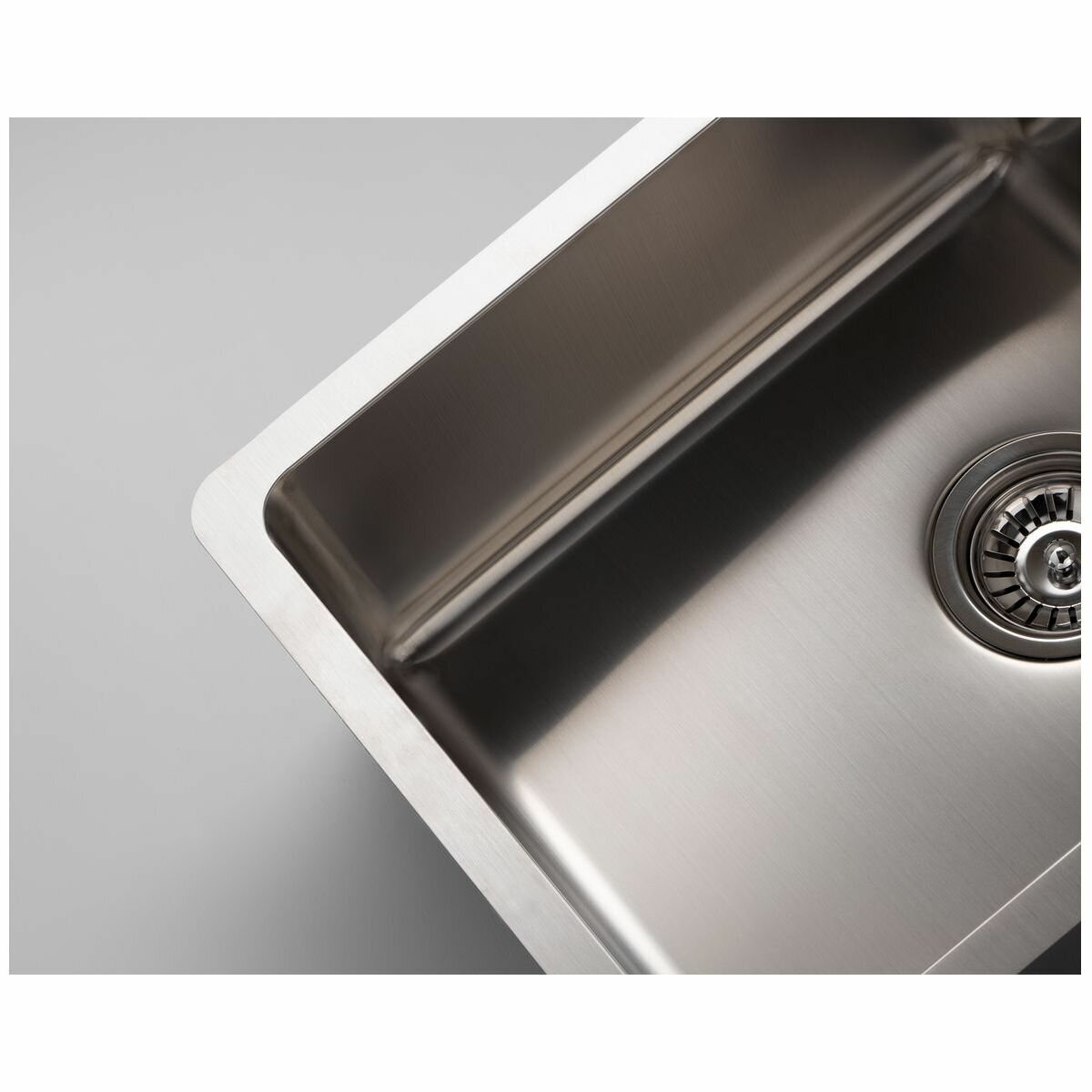 Titan single bowl kitchen sink - compact brushed stainless steel, AISI316 grade - TSSS40